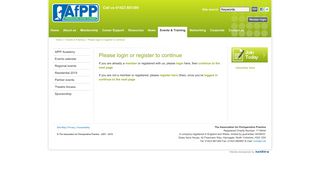 Please login or register to continue - The Association for ... - AfPP