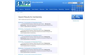 Search Results for membership - The Association for ... - AfPP