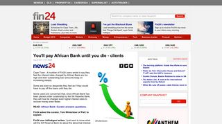 You'll pay African Bank until you die - clients | Fin24