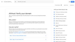 Afrihost: Verify your domain - G Suite Admin Help - Google Support