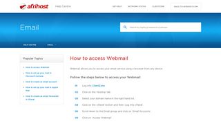 How to access Webmail | Email | Afrihost Help Centre