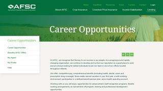 Career Opportunities | Agriculture Financial Services Corporation