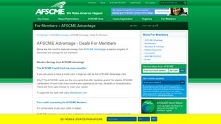 AFSCME | AFSCME Advantage - Deals For Members