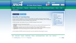 Benefits of membership - AFSCME 31