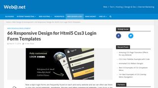 66 Responsive Design for Html5 Css3 Login Form Templates - Web ...