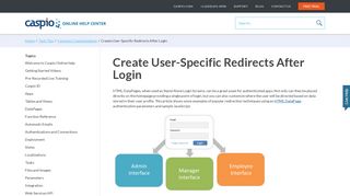 Create User-Specific Redirects After Login - Caspio Online Help
