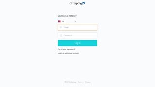 Log in as a retailer instead. - Afterpay Merchant