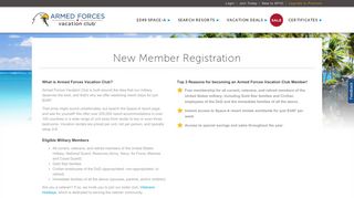 Military Account Registration | Armed Forces Vacation Club