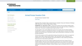 Armed Forces Vacation Club | Wyndham Destinations