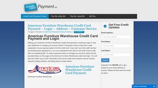 American Furniture Warehouse Credit Card Payment - Login ...