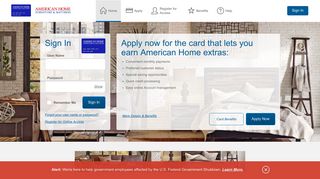 American Home Credit Card - Manage your account - Comenity