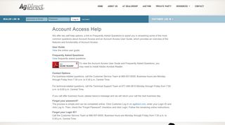Account Access Help - AgDirect