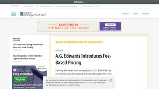 A.G. Edwards Introduces Fee-Based Pricing | Wealth Management