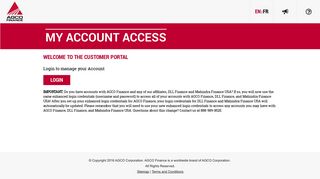 AGCO Finance - My Account Access – DLL