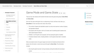 Game Mode and Game State - Unreal Engine 4 Documentation