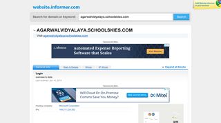 agarwalvidyalaya.schoolskies.com at Website Informer. Login. Visit ...