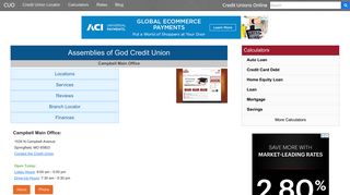 Assemblies of God Credit Union - Springfield, MO - Credit Unions Online