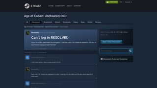 Can't log in RESOLVED :: Age of Conan: Unchained OLD General ...