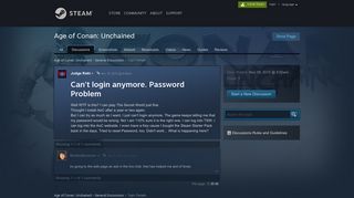 Can't login anymore. Password Problem :: Age of Conan: Unchained ...