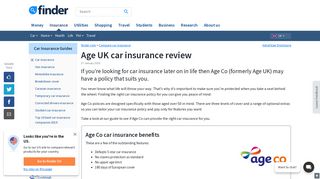 Age UK car insurance | Compare and review online | finder UK