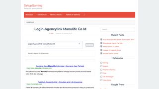 Login Agencylink Manulife Co Id - SetupGaming