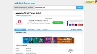 agencymail.info at WI. AgencyMail - Login - Website Informer
