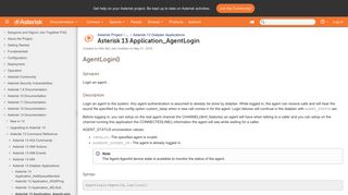 Asterisk 13 Application_AgentLogin - Asterisk Project - Asterisk Project ...
