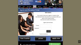 Agents and Re-Sellers Login and Application for IDL Services Inc.