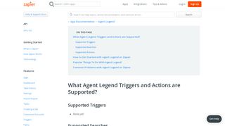 Agent Legend - Integration Help & Support | Zapier