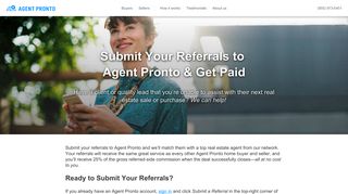 Submit Your Referrals & Get Paid - Agent Pronto