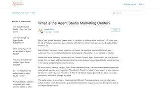 What is the Agent Studio Marketing Center? – Agent Studio Help Center