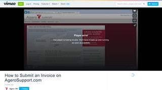 How to Submit an Invoice on AgeroSupport.com on Vimeo