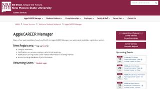 AggieCAREER Manager | Career Services | New Mexico State ...