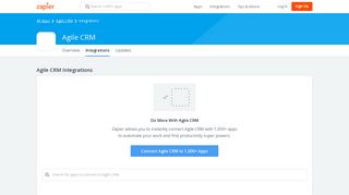 Agile CRM Integrations | Zapier