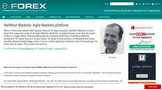 e-Forex Magazine | NatWest Markets: Agile Markets platform