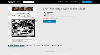 The One Ring Guide to the Eldar - Yumpu