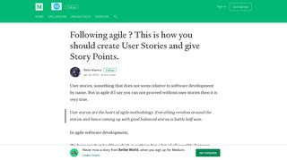 Following agile ? This is how you should create User Stories and give ...