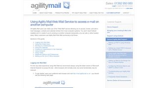 Using Web Mail (Outlook Web Access) | Support | Agility Mail