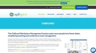 OnBoard Workplace Management Software | AgilQuest