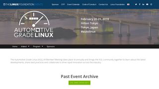 Automotive Grade Linux Member Meeting - Linux Foundation Events