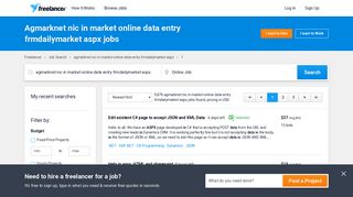 Agmarknet nic in market online data entry frmdailymarket aspx Jobs ...