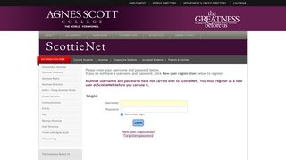 Login to ScottieNet - Agnes Scott College