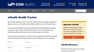 eHealth Health Tracker | Agnesian HealthCare