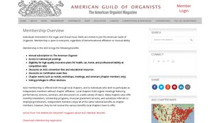 Membership Overview - American Guild of Organists