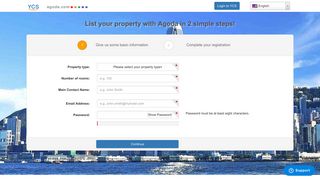 List your property - YCS - Agoda.com partner extranet