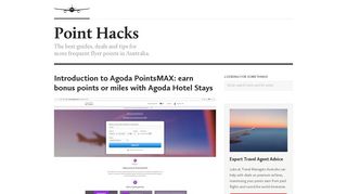 An introduction to Agoda PointsMAX - Point Hacks