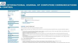 CCC International Journal of Computers Communications & Control