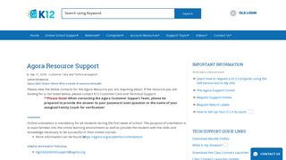 Agora Resource Support - K12 Customer Support