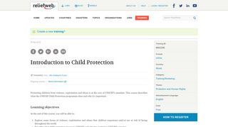 Introduction to Child Protection | ReliefWeb