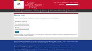 Member Login - Australian General Practice Training - AGPT